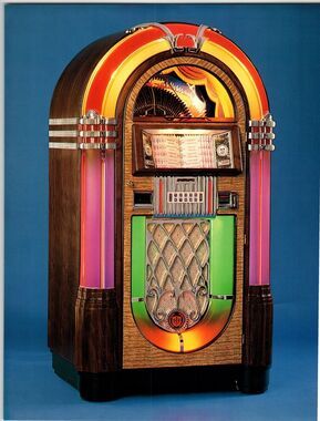 Bubbler Jukebox FLYER Rowe 1988 Unused Original Phonograph Art Ready To Frame
